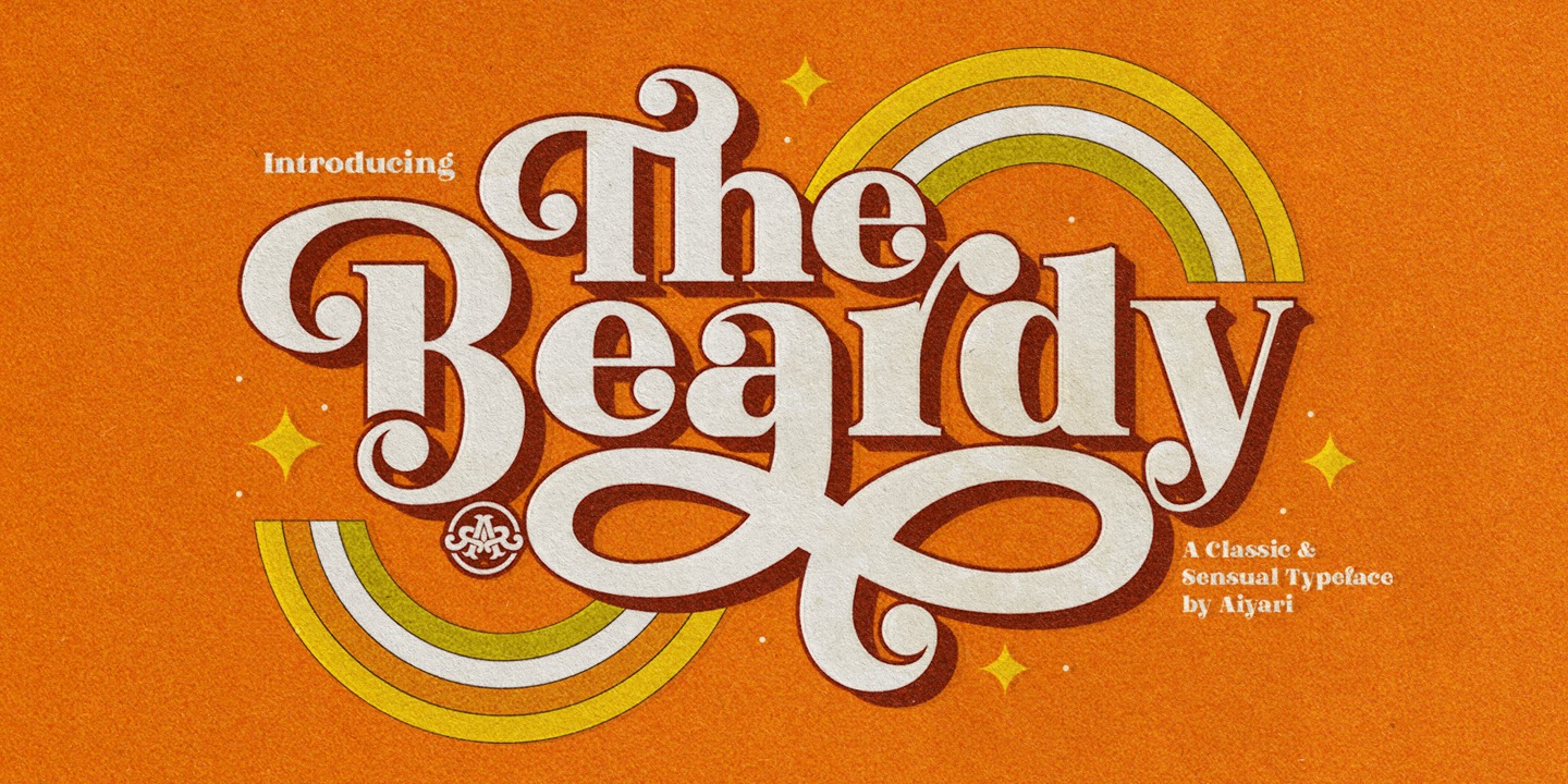Пример шрифта The Beardy